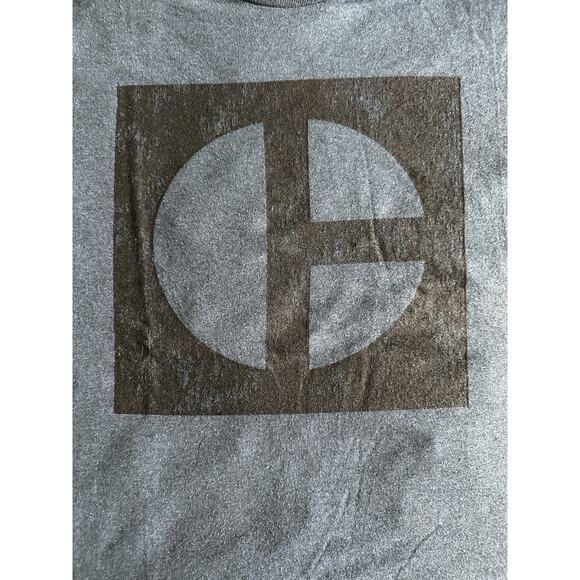 Caterpillar CAT Unisex Retro Round C Logo Graphic T-shirt Blue Heather Size XL - Picture 4 of 4